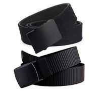 TENINE 2er Herren Gürtel, Doppelseitige Farbe Unisex Taktischer Gürtel Nylon Canvas Belt, Metalls Kunststoff Schnall