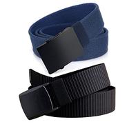 TENINE 2er Herren Gürtel, Doppelseitige Farbe Unisex Taktischer Gürtel Nylon Canvas Belt, Metalls Kunststoff Schnall