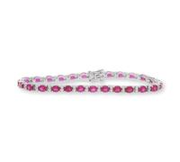 Tennis Armband Sterling Silber 925 synthetische Rubin & Zirkonia JL10-03-1571