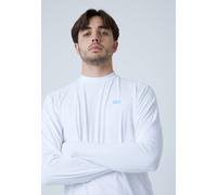 Tennis Langarmshirt High-Neck Herren & Jungen, weiß XL