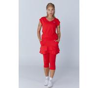 Tennis Loose Fit Shirt V-Neck, rot XXXL