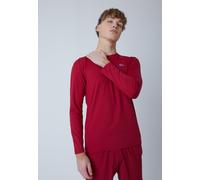 Tennis Rundhals Longsleeve Shirt, bordeaux rot XXL