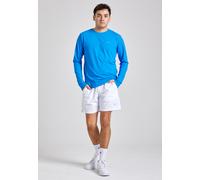 Tennis Rundhals Longsleeve Shirt, cyan blau XXL