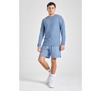 Tennis Rundhals Longsleeve Shirt, grau blau XXXL