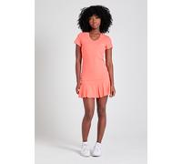 Tennis T-Shirt V-Ausschnitt Damen & Mädchen, apricot 110