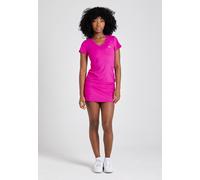 Tennis T-Shirt V-Ausschnitt Damen & Mädchen, berry pink 146