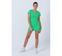 Tennis T-Shirt V-Ausschnitt Damen & Mädchen, grün 146