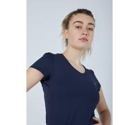 Tennis T-Shirt V-Ausschnitt Damen & Mädchen, navy blau 152