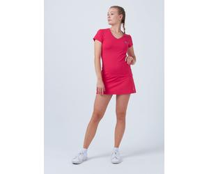 Tennis T-Shirt V-Ausschnitt Damen & Mädchen, pink 134
