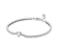 Tennisarmband Herz aus Sterlingsilber mit Zirkonia