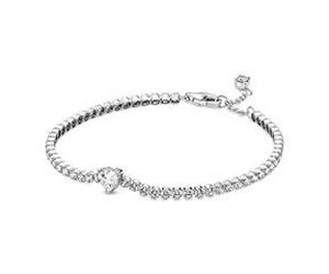 Tennisarmband Herz aus Sterlingsilber mit Zirkonia