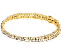 Tennisarmband MICHAEL KORS "Schmuck Geschenk Messing Armschmuck PREMIUM", gold (gelbgoldfarben, kristallweiß, kristallweiß), Armbänder, Damen, Messing, glitzernd, Tennisarmband, mit Zirkonia (synth.) 