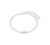 Tennisarmband S.OLIVER "2034964", weiß (silberfarben, kristallweiß, kristallweiß), Armbänder, Damen, 20cm, Silber 925 (Sterlingsilber), Tennisarmband, mit Zirkonia (synth.) (10714613-0)
