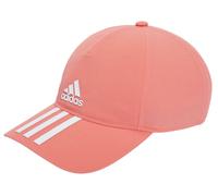 Tennismütze Adidas Aeroready 3-Stripes Baseball Cap - semi turbo/white/white - Rosa (OSFL)