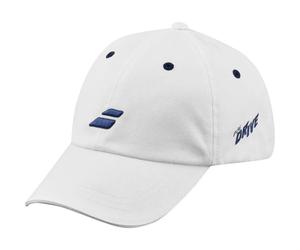 Tennismütze Babolat Drive Cotton - white/drive blue - Weiß