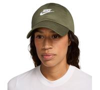 Tennismütze Nike Club Unstructured Futura Wash - medium olive/white - Grün (M/L)