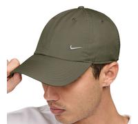 Tennismütze Nike Dri-Fit Club Unstructured Metal Swoosh - medium olive/white - Grün (M/L)