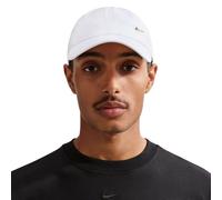 Tennismütze Nike Dri-Fit Club Unstructured Metal Swoosh - white/metallic gold - Weiß (S/M)