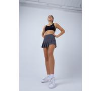 Tennisrock mit Falten / Skort, grau XL