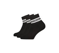 Tennissocken ALIFE & KICKIN "Damen 3 PACK - RikaAK", Damen, Gr. 39-42, schwarz, 75% Baumwolle, 20% Polyester, 3% Polyamid, 2% Elasthan, normal, Socken Tennissocken, Sneakersocken knöchelhoch mit Strei
