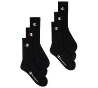 Tennissocken CHAMPION, Damen, Gr. 35-38, schwarz (6x schwarz), Obermaterial: 70% Baumwolle, 28% Polyester, 2% Elasthan, Socken Tennissocken, für Erwachsene, sportlicher Stil, mit Logoschriftzügen, ela