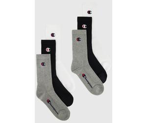 Tennissocken CHAMPION, Damen, Gr. 39-42, schwarz-weiß (2x grau, 2x weiß, 2x schwarz), Obermaterial: 100% Baumwolle, Socken Tennissocken, 6er-Pack, sportliche Tennissocken, mit Logoschriftzügen, aus Ba