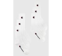 Champion Unisex Basics 6pk Crew Sportsocken, Weiß, 35-38 EU