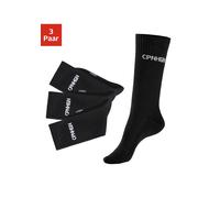Tennissocken COPENHAGEN STUDIOS, Damen, Gr. 35-38, schwarz (3x schwarz), Obermaterial: 72% Baumwolle, 25% Polyamid, 3% Elasthan, unifarben, elastisch, Socken Tennissocken, mit Halbfußfrottee (60587441