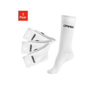 Tennissocken COPENHAGEN STUDIOS, Damen, Gr. 43-46, weiß (3x weiß), Obermaterial: 72% Baumwolle, 25% Polyamid, 3% Elasthan, unifarben, elastisch, Socken Tennissocken, mit Halbfußfrottee (98056328-43)