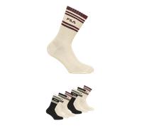Tennissocken FILA "JUNIOR BOY LIFESTYLE NORMAL PLAIN SOCKS", Herren, Gr. 31-34, weiß, schwarz, Baumwollmischung, Socken Tennissocken, mit sportlichem Streifenbund (19281644-31) weiß, schwarz