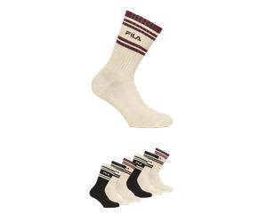 Tennissocken FILA "MAN LIFESTYLE NORMAL PLAIN SOCKS", Herren, Gr. 39-42, weiß, schwarz, Baumwollmischung, Socken Tennissocken, sportliches Design mit Logodetail (66987244-39) weiß, schwarz