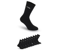 FILA Unisex Socken, 9er Pack - Tennissocken, Crew Socks, Logo Schwarz 39-42