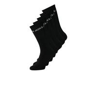 JACK & JONES Tennissocken JACBASIC LOGO 5er-Pack Baumwollmischung Schwarz Gr. 34-37