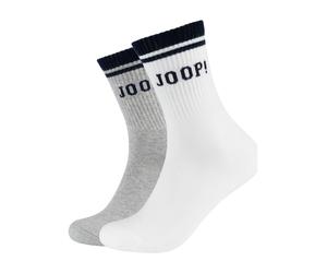 Tennissocken JOOP "premium casual", Damen, Gr. 43-46, weiß (blanc mix), Materialmix, normal, Socken Tennissocken, mit verstärkter Ferse und Zehen (59341837-43) blanc mix