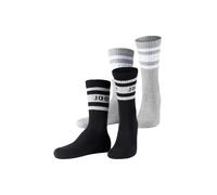 Tennissocken JOOP "premium essentials", Damen, Gr. 43-46, schwarz (schwarz mix), Baumwolle, Elasthan, Polyamid, elastisch, Socken Tennissocken, am Bund mit Logoschriftzug (12894204-43) schwarz mix