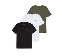 tentree Herren T-Shirt mit Rundhalsausschnitt, organisch, Wacholder, 3er-Pack, Meteorite Black/White/Olive Night Green Heather, L