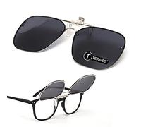 TERAISE Clip-On Sonnenbrillen Aufsatz Brille Anhebbar Sonnenbrille Anti-Glare Polarisierte UV400 für Outdoor/Fahrten Unisex