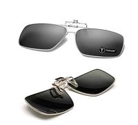 TERAISE Polarisierte Sonnenbrille des Metallclips, Sonnenbrille der Männer Klipp,Mit Flip-Funktion, Geeignet für Outdoor-Sportarten