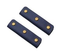 TERNCOEW 1 Paar elegante Ledergriffhüllen für Geldbörsen und Koffer, verstellbarer Riemen, weicher Griff, Reiseutensilien, modischer Griffschutz, dunkelblau, One Size