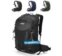 Terra Peak® Premium Wanderrucksack 30L (AIRANT 30) Damen Herren mittel-groß schwarz - Trekking-Rucksack belüfteten Netzrücken & Rückenbelüftung - Daypack Reise-Rucksack & Tagesrucksack Wandern leicht