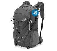Terra Peak® Premium Wanderrucksack 30L (FLEX 30) Damen Herren & Erwachsene mittel grau - Trekking-Rucksack wasserdicht - Daypack Rucksack & Tagesrucksack Trinksystem & Rückenbelüftung zum Wandern