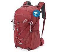Terra Peak® Premium Wanderrucksack 30L (FLEX 30) Damen Herren Erwachsene mittel rot - Trekking-Rucksack wasserdicht - Outdoor Daypack Tages-Rucksack Trinksystem & Rückenbelüftung Wandern & Radfahren