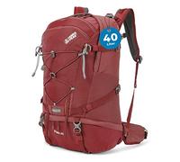 Terra Peak® Premium Wanderrucksack 40L (FLEX 40) für Damen Herren & Erwachsene groß rot - Trekking-Rucksack wasserdicht - Daypack Rucksack & Tagesrucksack Trinksystem & Rückenbelüftung zum Wandern
