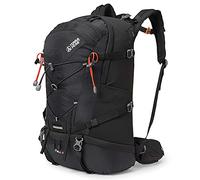 Terra Peak® Premium Wanderrucksack 40L (FLEX 40) für Damen Herren & Erwachsene groß schwarz - Trekking-Rucksack wasserdicht - Daypack Rucksack & Tagesrucksack Trinksystem & Rückenbelüftung zum Wandern