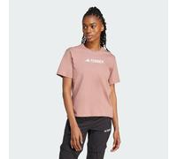Funktionsshirt ADIDAS TERREX "W TX LOGO TEE", Damen, Gr. S, rosa (warm clay), Obermaterial: 100% Baumwolle, sportlich, Rundhals, Shirts (51242834-S) warm clay