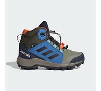 Wanderschuh ADIDAS TERREX "MID GORE-TEX", Kinder, Gr. 39, grün (tent grün, core schwarz, ray blau), Synthetik, Textil, Schuhe Wanderschuh, wasserdicht dank Gore-Tex Membrane (54592645-39) tent grün, c