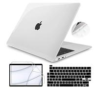 Teryeefi Für MacBook Pro 13 Zoll Hülle 2022 2021 2020 2019 2018 2017 2016 Release A2338 M1 M2 A2289 A2251 A2159 A1989 A1706 mit Touch Bar, Crystal Plastic Hard Cover + Tastaturabdeckung, transparent