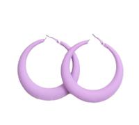 Tesselite Acryl geometrische 7CM große Creolen Rose rot schwarz übertrieben Persönlichkeit Mode Ohrringe können die Gesichtsform Frauen Ohrringe ändern,Lila,Einheitsgröße