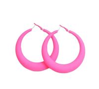 Tesselite Acryl geometrische 7CM große Creolen Rose rot schwarz übertrieben Persönlichkeit Mode Ohrringe können die Gesichtsform Frauen Ohrringe ändern, Rose rot, Einheitsgröße