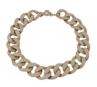 Tesselite Acryl-Halskette - Statement Mattrote Lange Kette - Halsketten Für Frauen - Vintage Bunte Große Klobige Kette Choker Anhänger - Khaki, Einheitsgröße